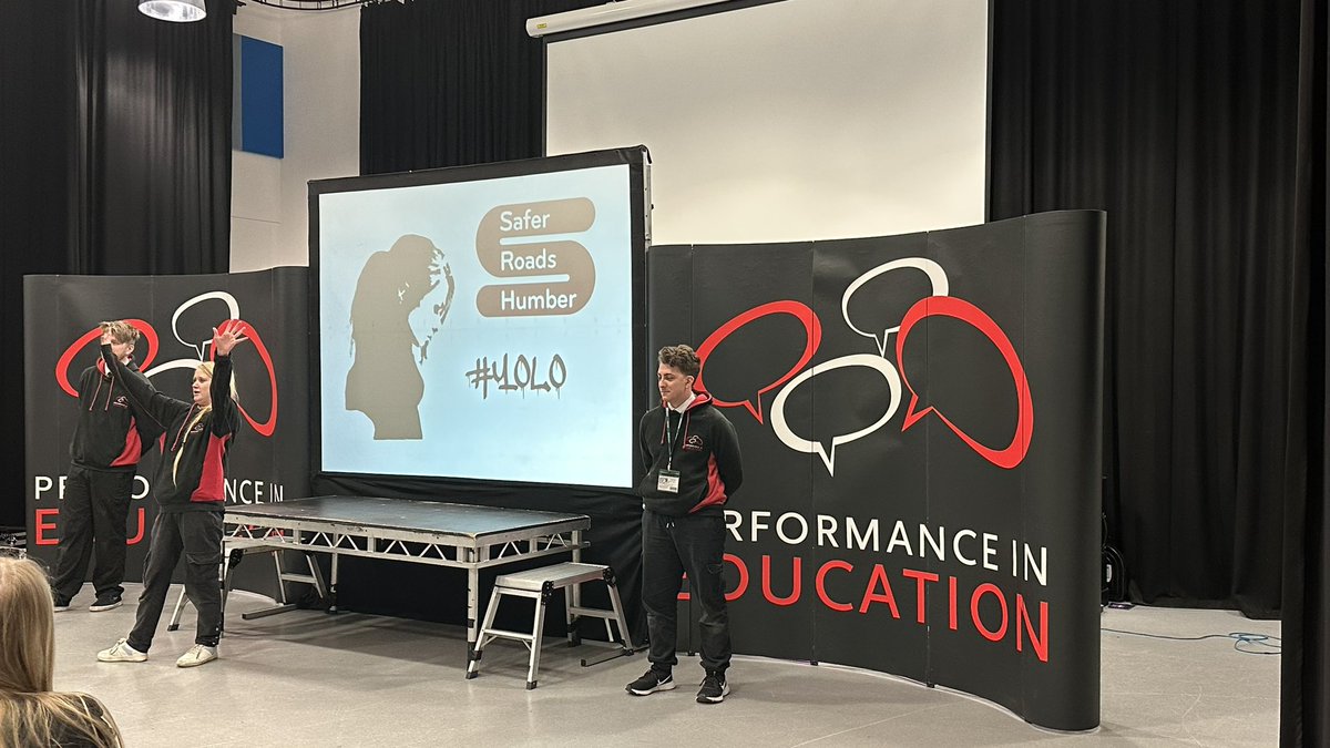 An excellent afternoon for Year 9 today with <a href="/HumberRoads/">Safer Roads Humber</a> with a Performance in Education event considering passenger safety #respect
