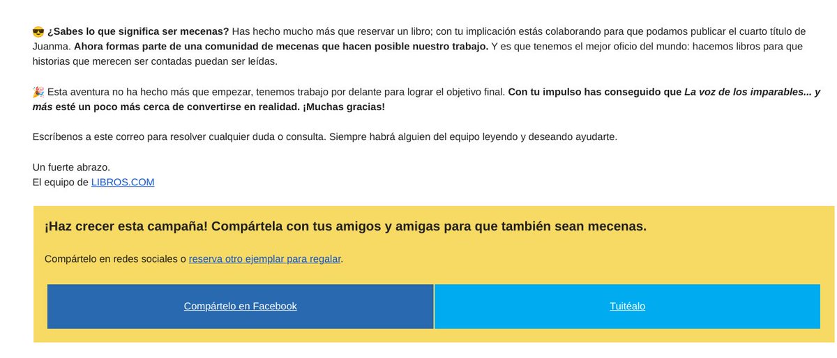 juanmadiaz's tweet photo. Gracias a mis mecenas ya hemos superado el 40% del objetivo para que mi 4º libro solidario #LaVozDeLosImparables sea una realidad.
Pero hay que seguir... quedan 23 días.
Hazte mecenas aquí: https://t.co/TW9yWAASrD
#SomosImparables
#SeguimosJuanma
#yomecuro https://t.co/yOh0rZfsPg