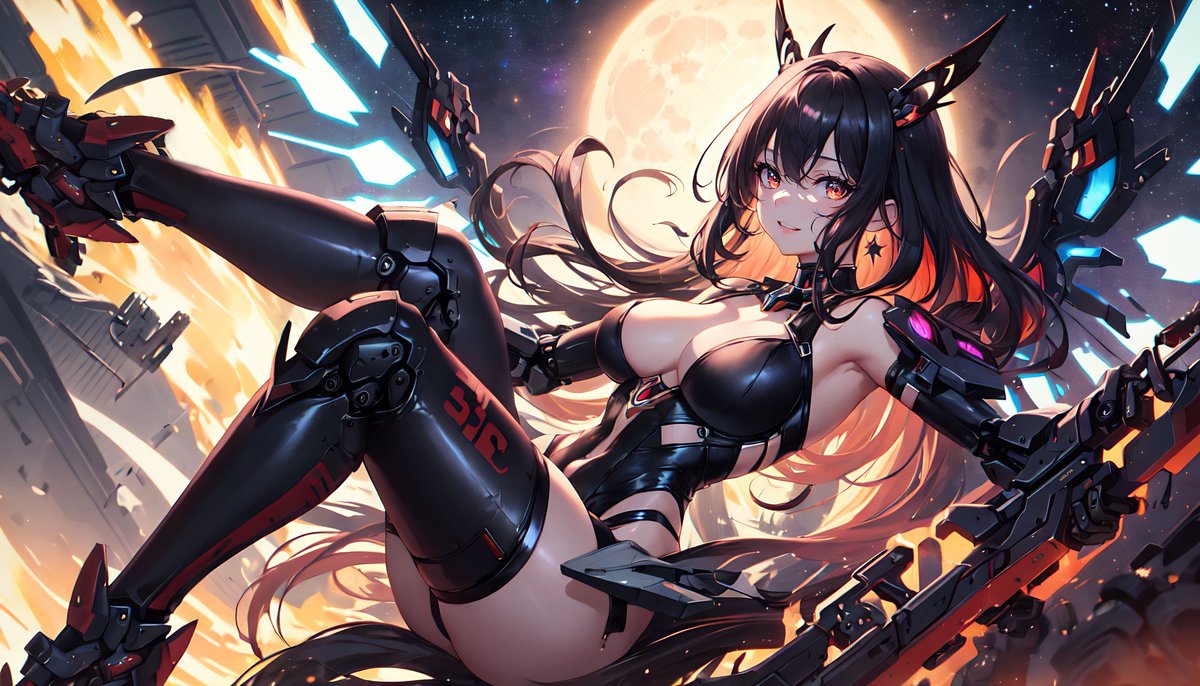 WolfAI_'s tweet photo. I create holy themed angel android before. This time I'm going a more dark and evil look. Just for balance 😚

#stablediffusion #novelai #AIart #AIイラスト  #aisummoner #AIArtwork #mechadesign
My pixiv : https://t.co/i8jPOKeZal
Fanbox : https://t.co/Uzt8X5MVqI https://t.co/Qzpf21Z63u