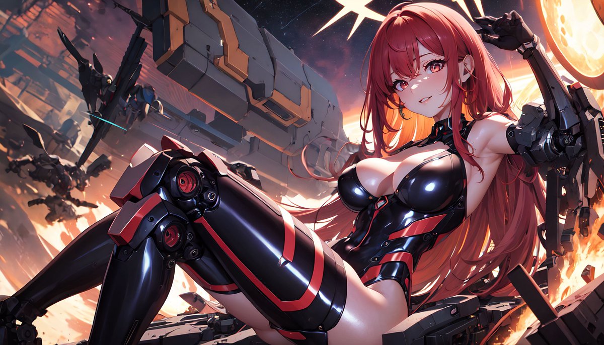 WolfAI_'s tweet photo. I create holy themed angel android before. This time I'm going a more dark and evil look. Just for balance 😚

#stablediffusion #novelai #AIart #AIイラスト  #aisummoner #AIArtwork #mechadesign
My pixiv : https://t.co/i8jPOKeZal
Fanbox : https://t.co/Uzt8X5MVqI https://t.co/Qzpf21Z63u