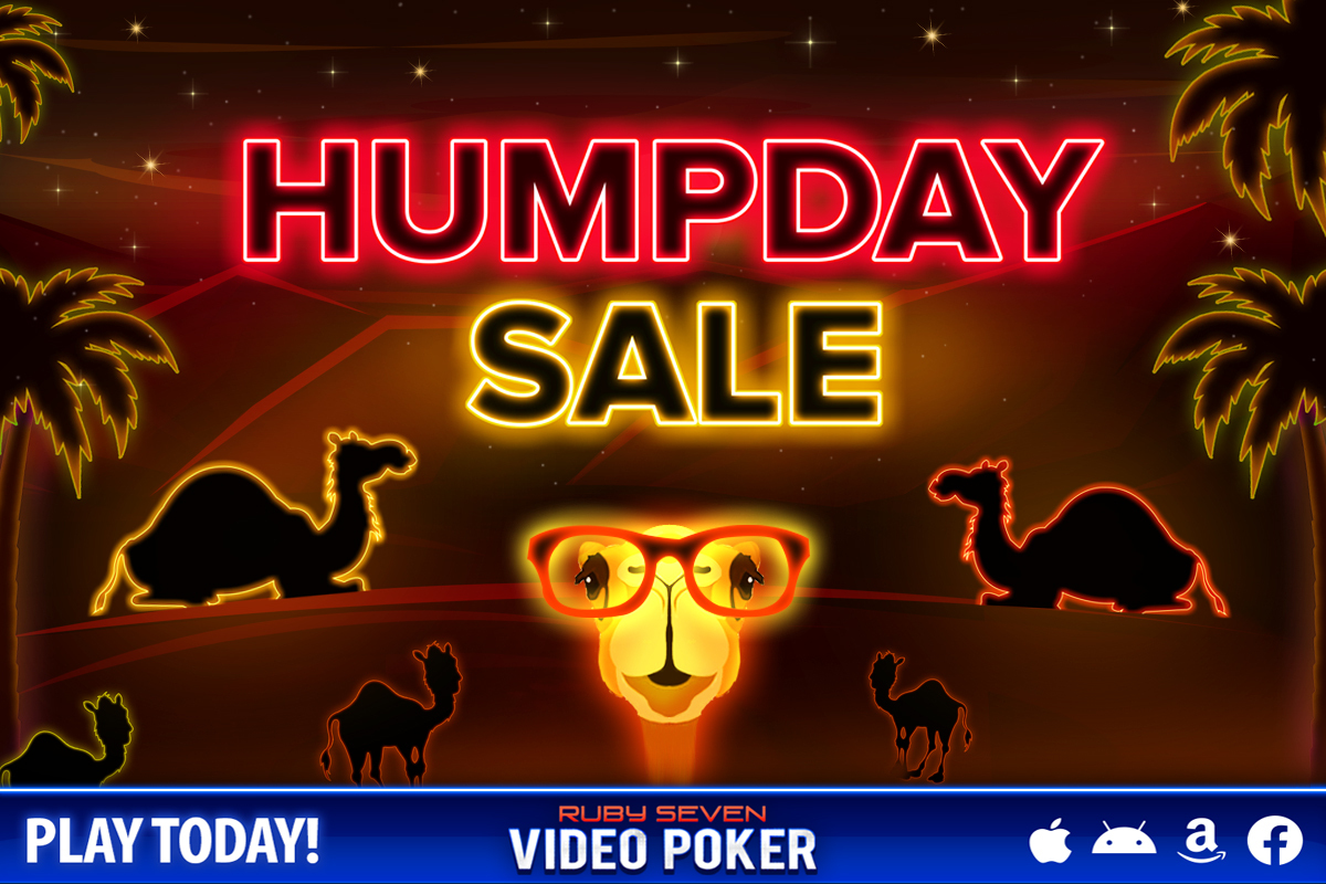 Ruby7VideoPoker's tweet photo. ✨ Get ready for something special! ✨ #HumpDay
Enjoy 2x your purchase all day
in our Hump Day Sale! 🐪

Get it here: https://t.co/mxDOGg3exi https://t.co/egdKJ8oDnL