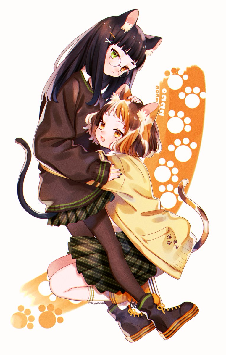 「幼なじみねこちゃん #猫の日 」|つばるのイラスト
