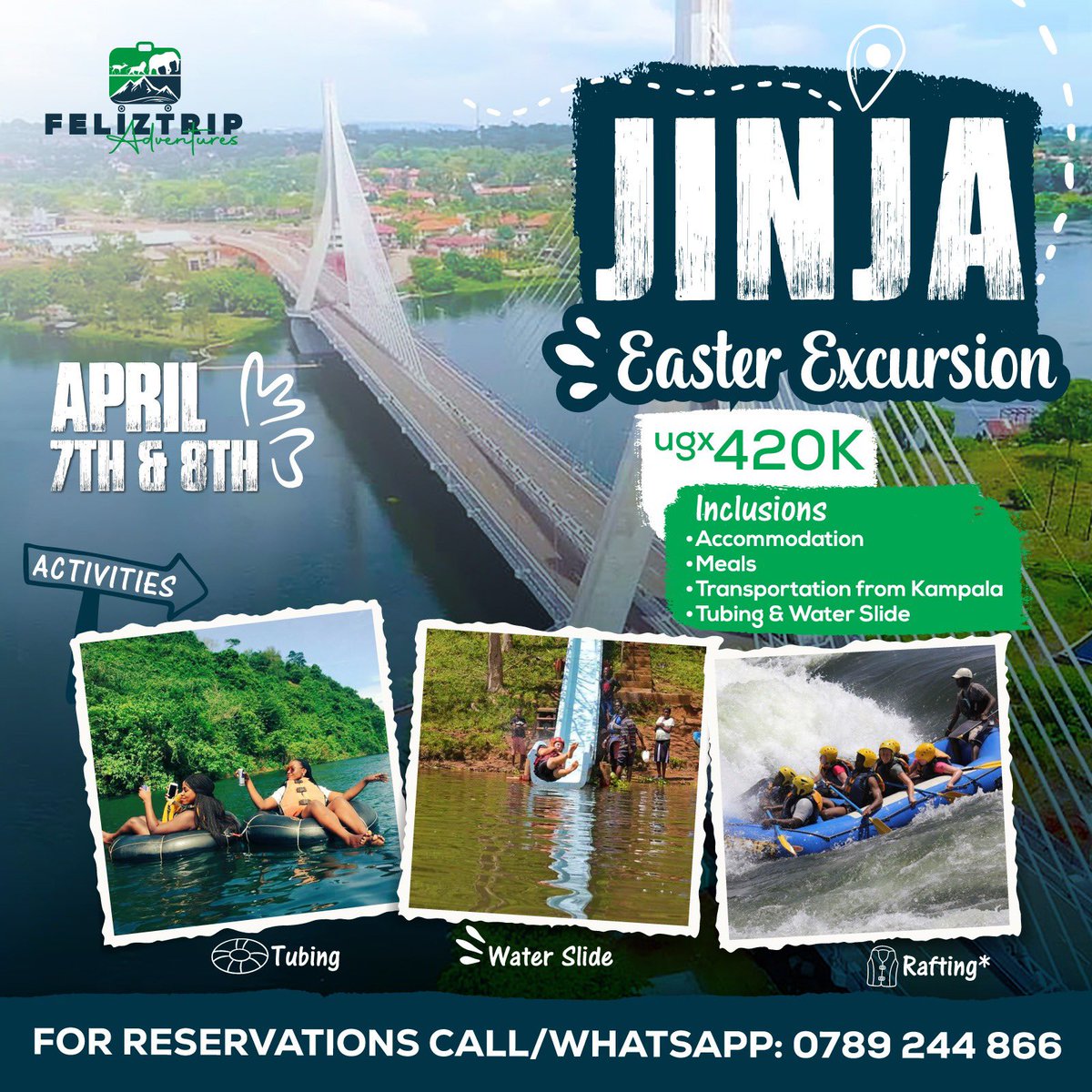 feliztrip_ug's tweet photo. We are already excited about Easter 🌊🚣🌉 https://t.co/2fHw7CnTLa
