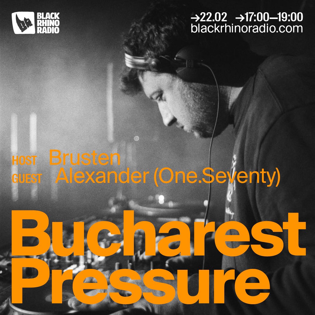 Rinsing the sound with <a href="/Brustenn/">Brustenn</a> tonight on Black Rhino Radio
🛎Bucharest Pressure | 17:00 - 19:00 | 22.02
🔗 LISTEN LIVE via link in bio
🦏 blackrhinoradio.com