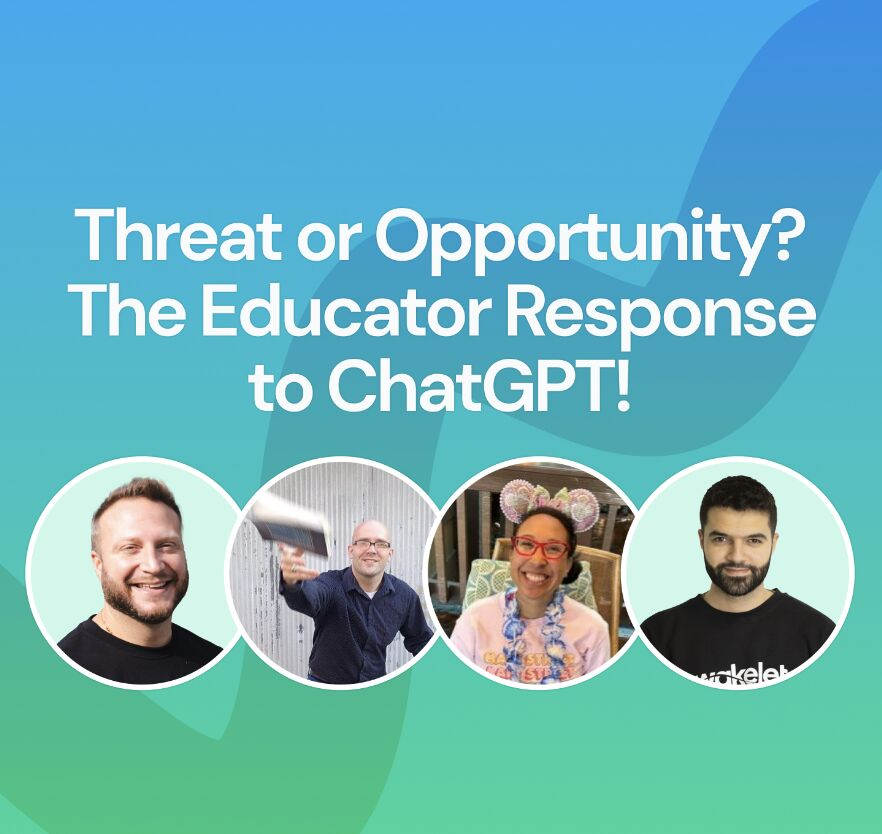 Interested in learning more about #ChatGPT in education? Come check out this awesome <a href="/wakelet/">Wakelet 💙</a> webinar!

Title: Threat or Opportunity? The Educator Response to ChatGPT!
Date: 2/23/2023
Time: 1:00 PM ET

Link to register: webinars.wakelet.com/registration-c…

#edtech