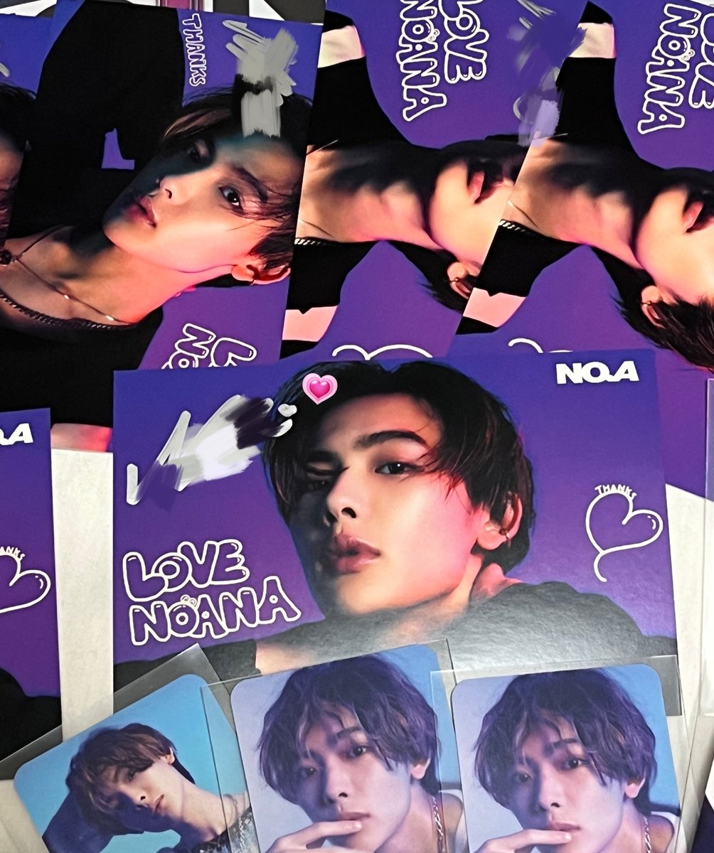 N0A3l3's tweet photo. NOAくんのアルバム届いた〜💜

NOAくんのサインNの所がニコちゃんになってるんたけど一枚だけハ��トだった❕❕ラスト1枚の特別バージョンは当たらなかったけどこれも結構特別なものだよね（ ;  ; ）💞
25日のサイン会も当たったし幸せすぎる、、、
@noamusic_japan 

#NOAナンバーエー #NOA #NOANA https://t.co/HEbMjdwycy