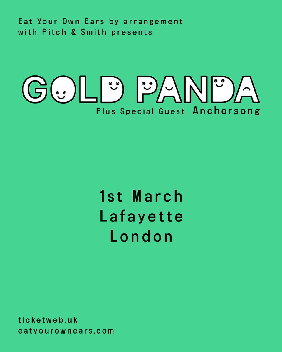 I'll join Gold Panda UK tour next week in London, Bristol and Cardiff. Expect lots of MPCs on the stage Last tickets: dice.fm/artist/gold-pa…