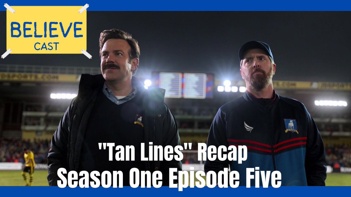 believe_cast's tweet photo. Our fifth Ted Lasso episode is now up!

https://t.co/WjrWdMnyTG

#tedlasso #soccer #AppleTVPlus https://t.co/E3NUBP3e2J