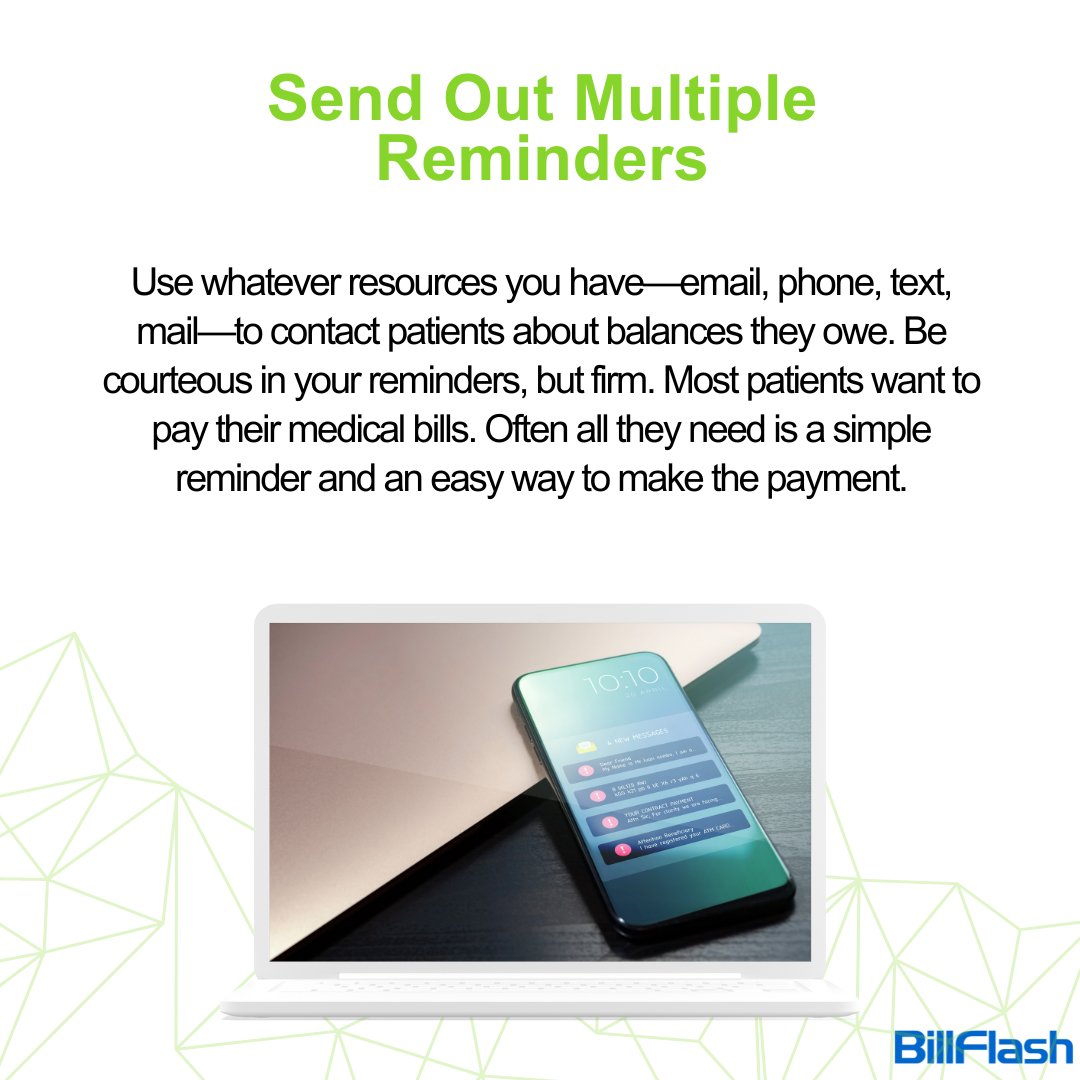 BillFlash_'s tweet image. Discover practical strategies for reducing the number of patients sent to collections and enhancing financial outcomes. Explore our latest insights and take charge of your organization&apos;s financial health.

bit.ly/3IJqeDE

#PatientCollections #HealthcareFinance