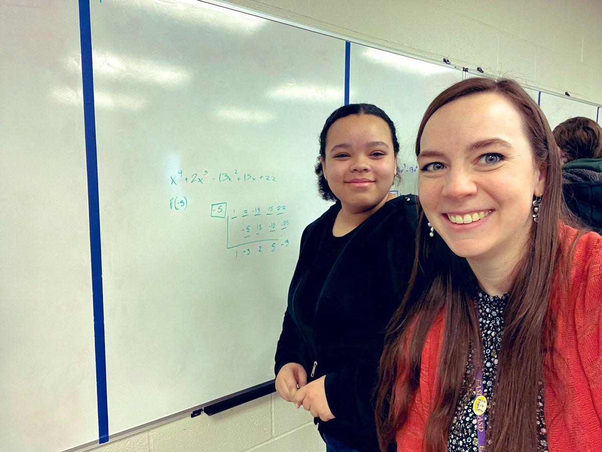 GoMounts's tweet image. The EASD #ShadowAStudent Challenge continues… 

While EHS Assistant Principal @Amanda__Calhoun spent time as a 10th grader, she and Olivia worked together on Synthetic Substitutions in Algebra 2. #MountaineerMoment #MountsPride #EASDLifeReady