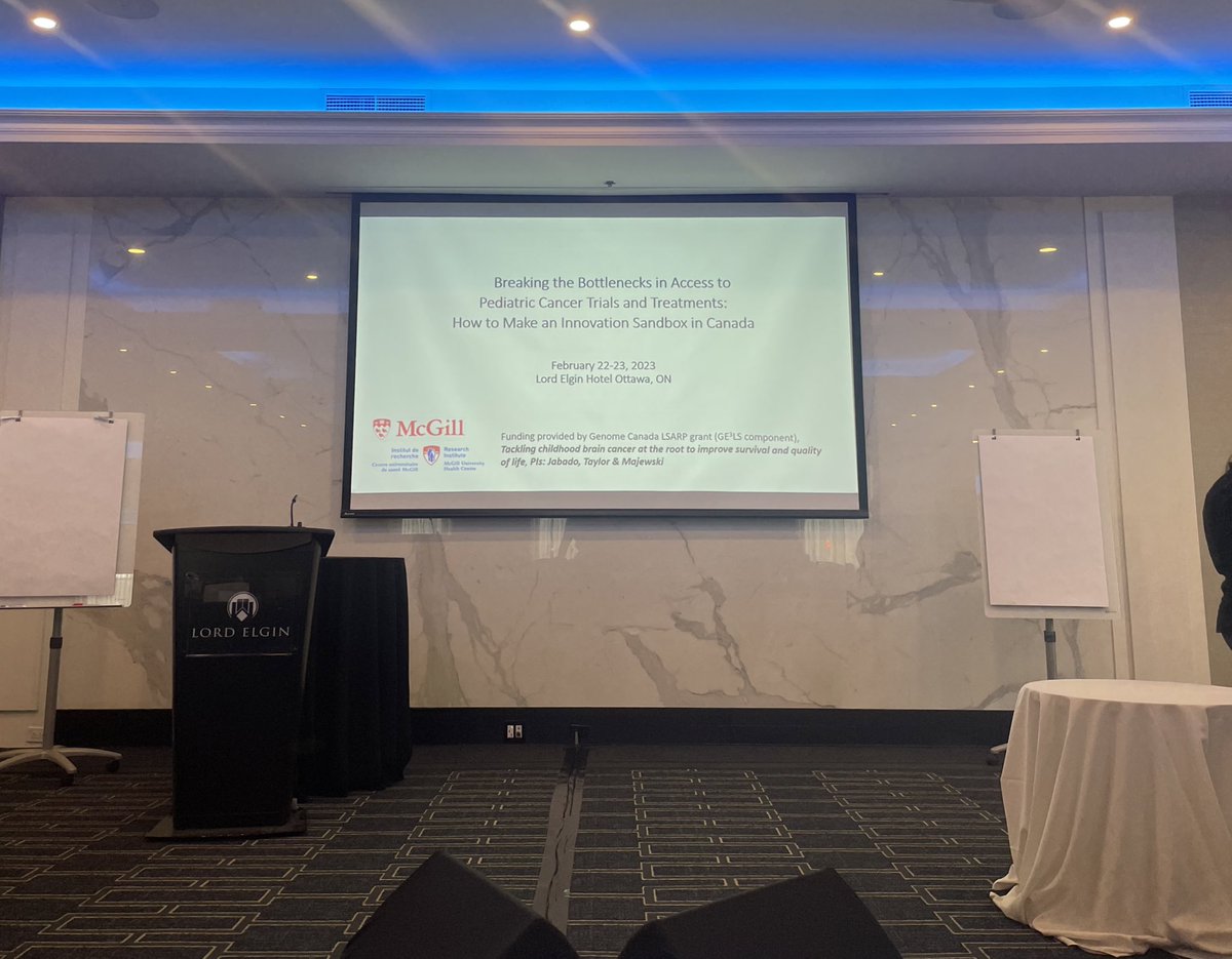 Looking forward to the 2-day Innovation Sandbox workshop on paediatric cancer hosted by McGill University, and funded by Genome Canada!
