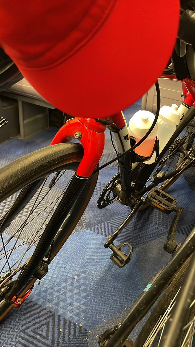 spandelles's tweet photo. I guess some of you are still here? 

It’s my birthday and I’m on a train eating over-priced miniature stroopwafels. With my bike of course. https://t.co/n37ccyyC6v