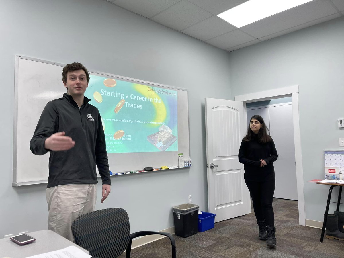 capei's tweet photo. Starting a career in the trades👷‍♀️🙌
Today we visited @EPWIC_PEI  - East Prince Women's Information Centre to talk about careers in the trades and all the great opportunities for people at all stages in their careers. https://t.co/yP6gz1r7np