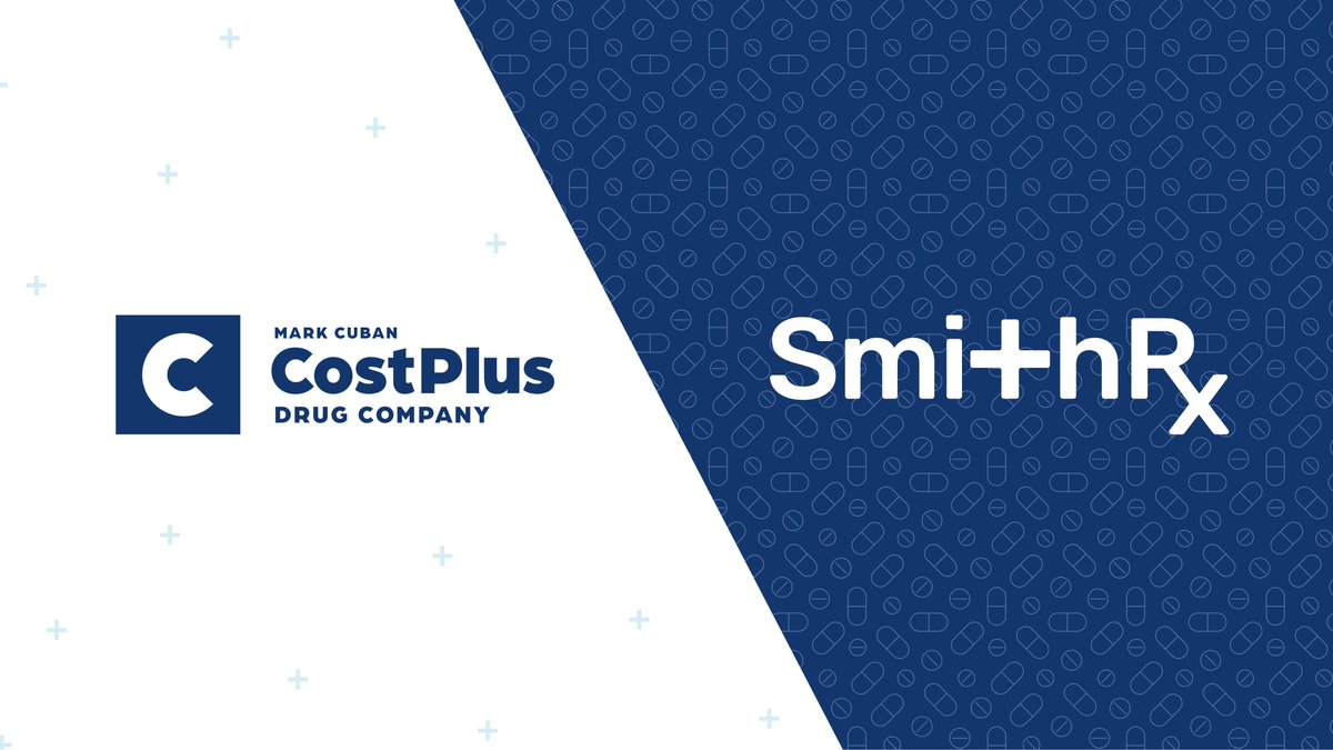 SmithRx (@smithrx_pbm) on Twitter photo We're teaming up with <a href="/costplusdrugs/">Mark Cuban Cost Plus Drug Company</a> to make prescription drugs more affordable!
Starting April, SmithRx members will be able to fill prescriptions at Mark Cuban Cost Plus Drugs. Two companies / one mission: fair drug prices!
smithrx.com/blog/smithrx-a… We're teaming up with <a href="/costplusdrugs/">Mark Cuban Cost Plus Drug Company</a> to make prescription drugs more affordable!
Starting April, SmithRx members will be able to fill prescriptions at Mark Cuban Cost Plus Drugs. Two companies / one mission: fair drug prices!
smithrx.com/blog/smithrx-a…