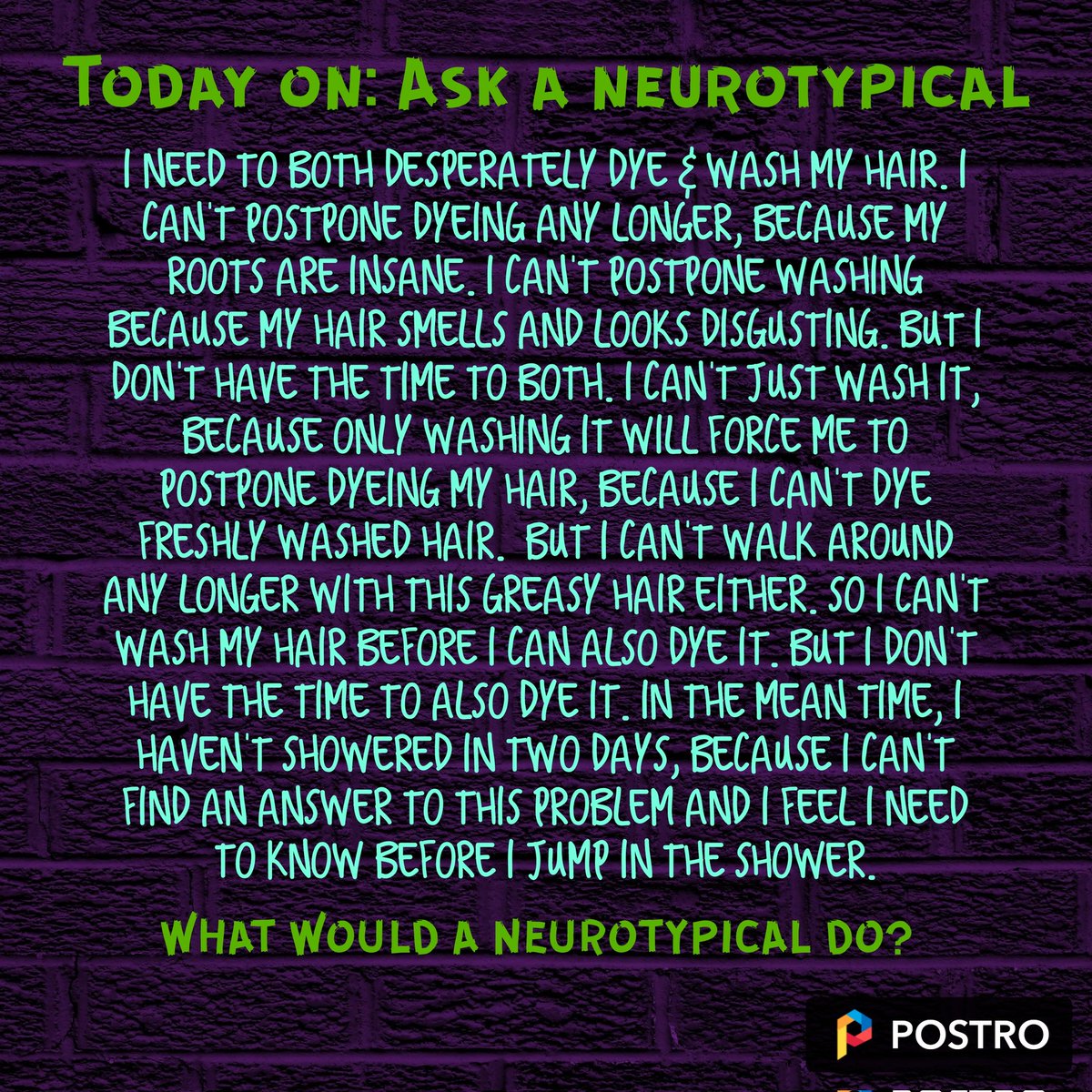 StructuralChaos's tweet photo. This is one one those days i hate my brain. Why can't I just decide a thing? All the time waisted on not deciding would have given me plenty of time to do the thing.
#adhd #adhdproblems #adhdbrain #adhdparalises https://t.co/Pf1WE6ttfV