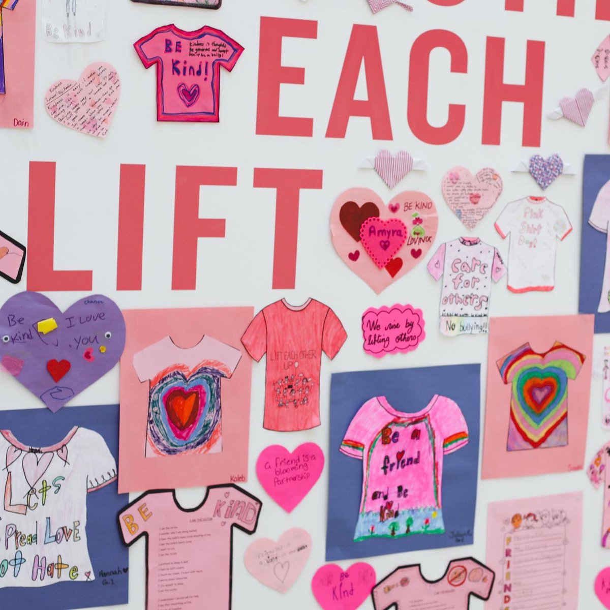 Let's lift each other up this #pinkshirtday! Kindness always matters.    Thank you so much to @cameronSD41, @lyndhurstSD41, @stoneycreekcs, and @BbyMountainSec for providing us with amazing artwork and messages of kindness.