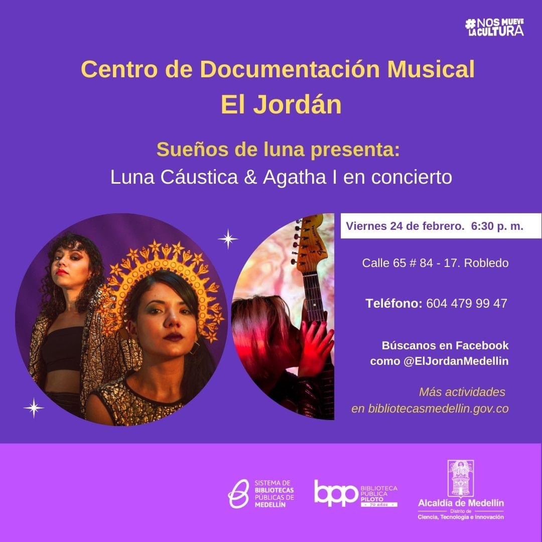santiagocancion's tweet photo. Luna Cáustica y @agathaprimera en concierto. En el Centro de Documentación Musical El Jordán de @BibliotecasMed. ¡Entrada libre! https://t.co/kENiH4NobD