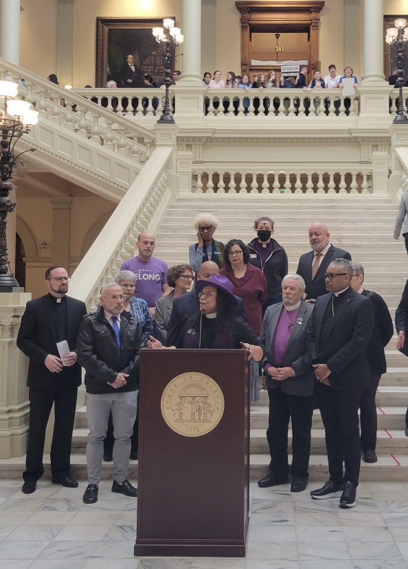 Georgia Senate Democrats (@gasenatedems) on Twitter photo Sen <a href="/KimforGeorgia/">Kim Jackson</a>  convened an interdenominational group of faith leaders on this #AshWednesday to speak out against SB180 that would allow discrimination in GA in the name of "religious freedom," a bill that has been defeated time and again and vetoed by former Gov. Deal #gapol Sen <a href="/KimforGeorgia/">Kim Jackson</a>  convened an interdenominational group of faith leaders on this #AshWednesday to speak out against SB180 that would allow discrimination in GA in the name of "religious freedom," a bill that has been defeated time and again and vetoed by former Gov. Deal #gapol