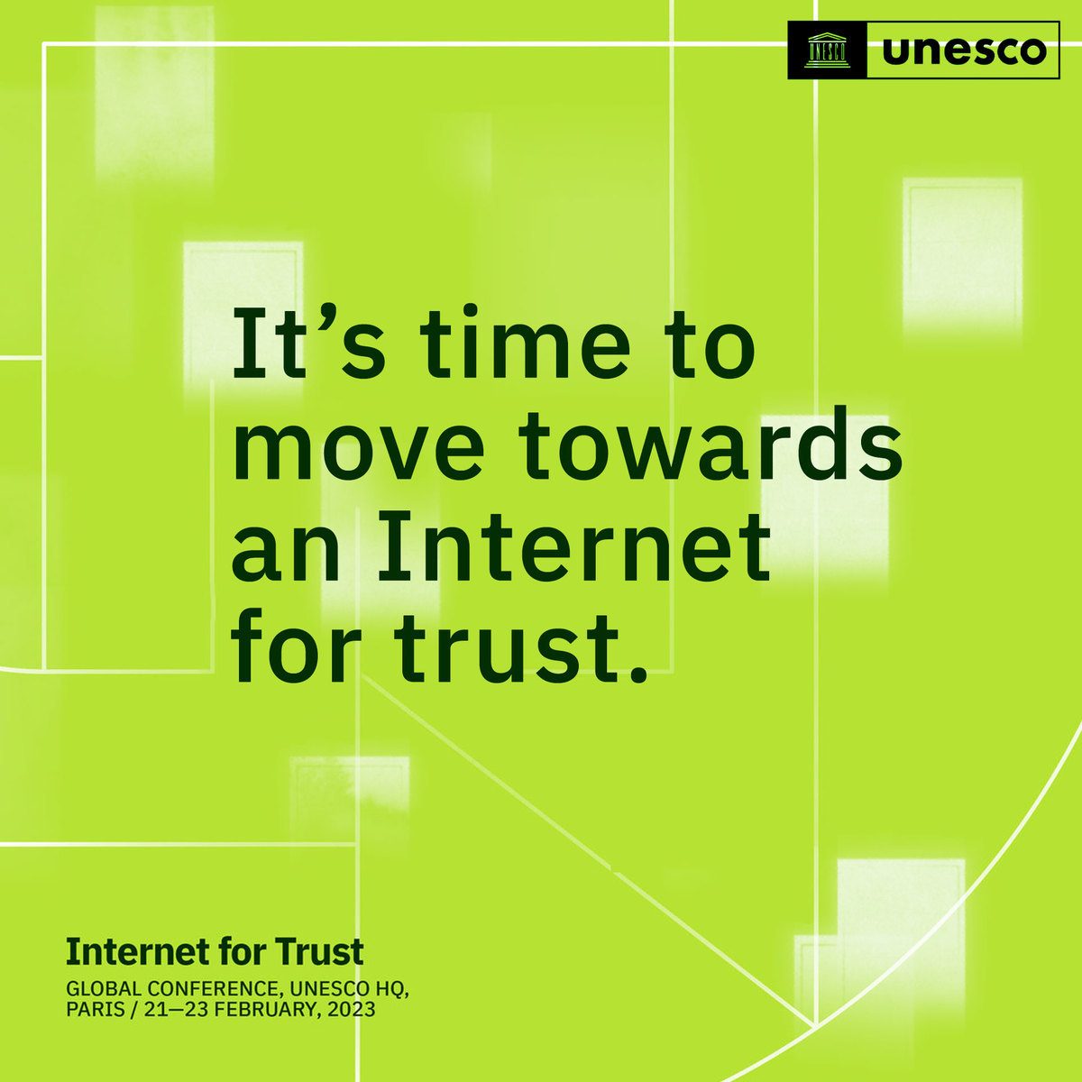 UN's tweet photo. A world free of online harm is possible.

At @UNESCO’s #InternetForTrust conference, governments, tech companies &amp; social media platforms are coming together to discuss how to stop the spread of hate speech, bullying &amp; disinformation online. https://t.co/by8zI16frA https://t.co/Q5i0jlPzxN