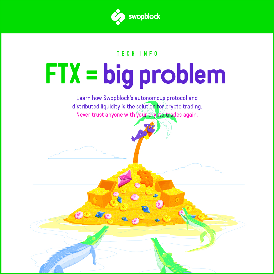 #FTX is too common for the crypto exchanges world. Never trust anyone with your crypto trade again. Using Swopblock's protocol you maintain custody of your crypto, no more handing off your crypto to a third party. Own your trade! Invest in Swopblock at  Wefunder.com/swopblock