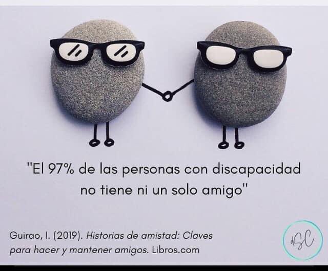 «El 97% de las personas con #discapacidad no tiene ni un solo amigo».

No tiene por qué ser así, 😞

#YoCuido 
#SoyCuidadora