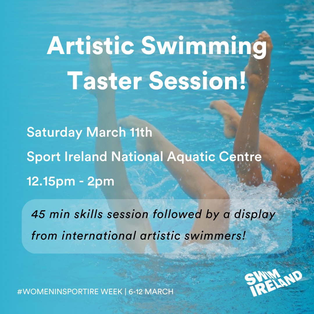 Swim Ireland on Twitter " 𝘾𝙤𝙢𝙚 𝙖𝙣𝙙 𝙩𝙧𝙮 𝘼𝙧𝙩𝙞𝙨𝙩𝙞𝙘 𝙎𝙬𝙞𝙢𝙢𝙞𝙣𝙜! We are