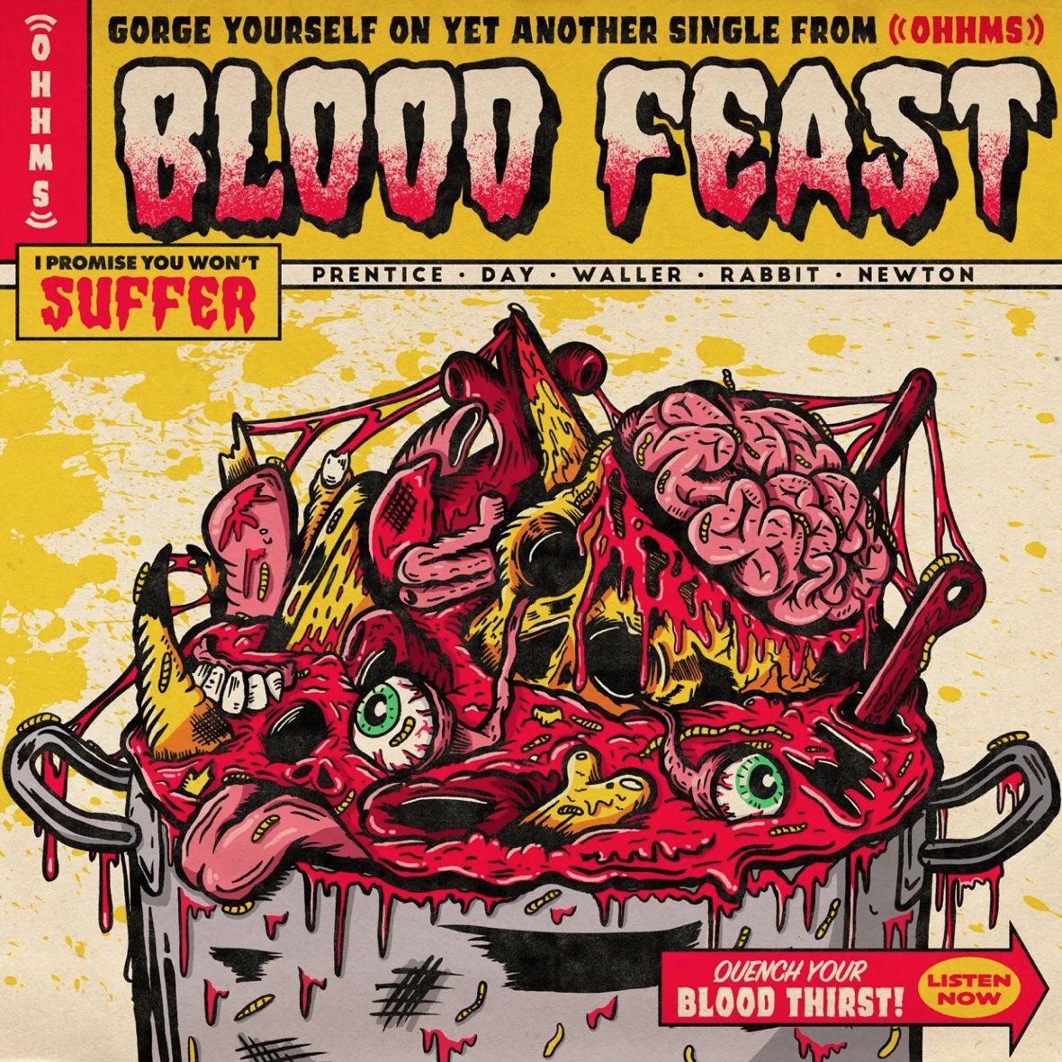 KerrangMagazine's tweet photo. .@OHHMStheband have just released new single Blood Feast from their upcoming album Rot – listen now 🤘 https://t.co/7fEyxathCR @churchroadrecs https://t.co/5erkEkTe6x