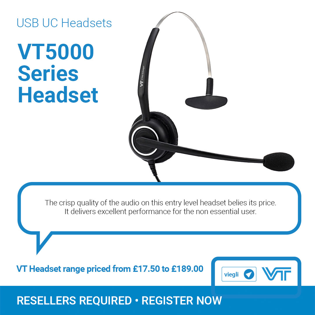 Viegli2's tweet photo. Introducing the VT5000 Series Headset.

Perfect for occasional users, this stylish headset offers High Definition voice quality.

Get in touch with Viegli to order today:

☎️ 0203 675 8798
💻 https://t.co/RvdiJYdz2y
📧 orders@viegli.net

#Viegli #Headsets #HeadsetRange #VTHeadset https://t.co/ntRNI7d5kr