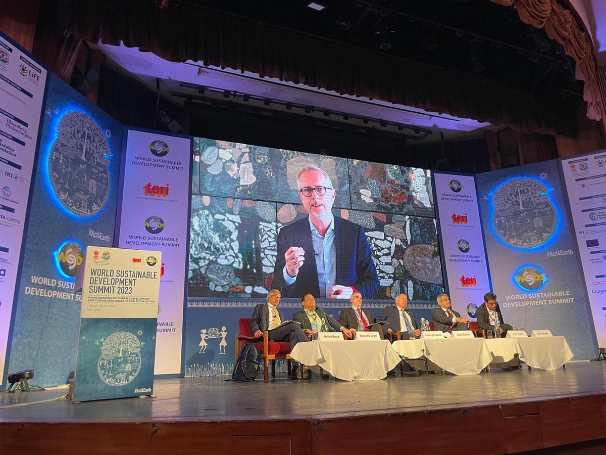 At #WSDS2023 @teriin Director General @noradno Bård Vegar Solhjell underlines the need of increased concessional financing to unlock private capital to reach the climate goals. #SustainableDevelopment #Act4earth