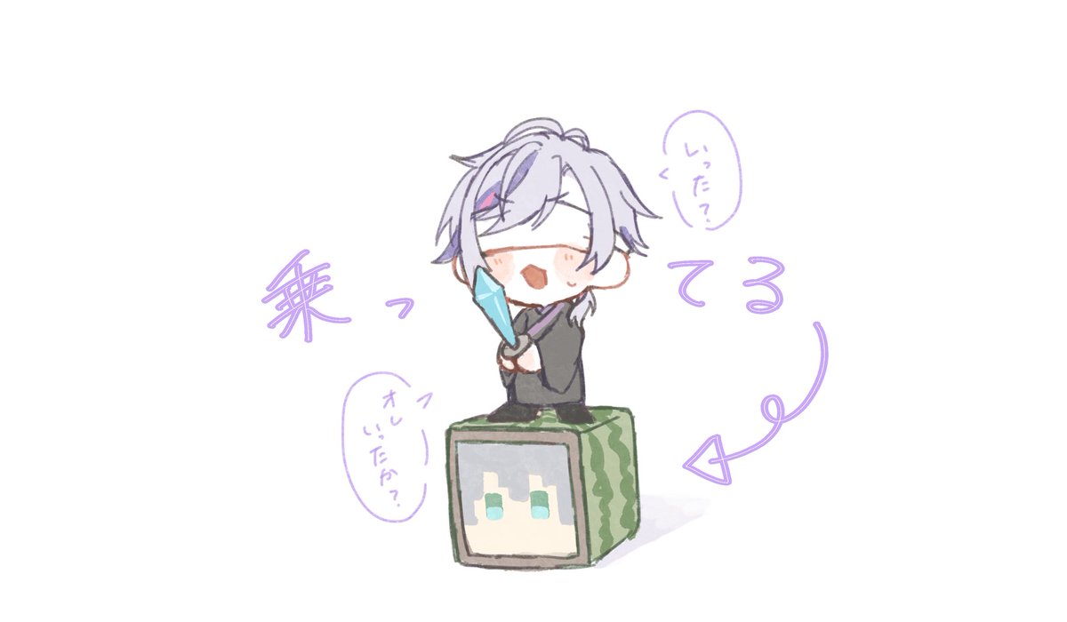 #絵スコート 
マイクラ配信ありがとうございました😭🙏✨ 