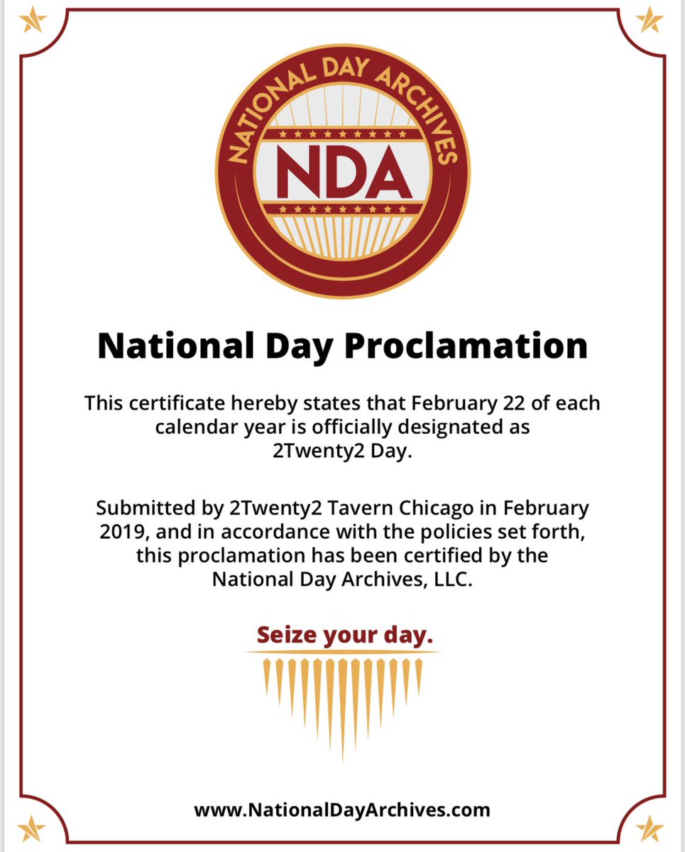2twenty2_tavern's tweet image. #TwoTwentyTwo
#February222
#ChicagoBars
#SupportLocalBusinesses 
#NationalHoliday