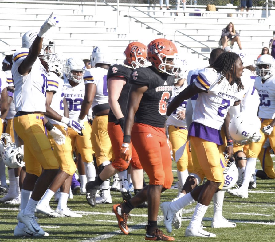 mor11on's tweet photo. Blessed to recieve my first offer from Bethel University @BU_FootballTN @CoachKLBs @SteveNormand @BakerHSFootball @CraigSanders__ @jasonrmorgan @CoachCalcagni https://t.co/m6kDJLZrAu