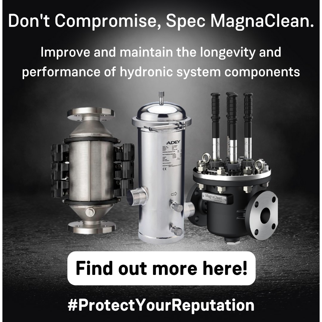ADEY_NA_'s tweet image. Don't Compromise, Spec MagnaClean®
A magnetic filter range like no other! Many have tried to recreate ADEY’s original invention but none have succeeded in matching the unique features that make MagnaClean the leading magnetic filter. bit.ly/3IuoDjQ
#ProtectYourReputation
