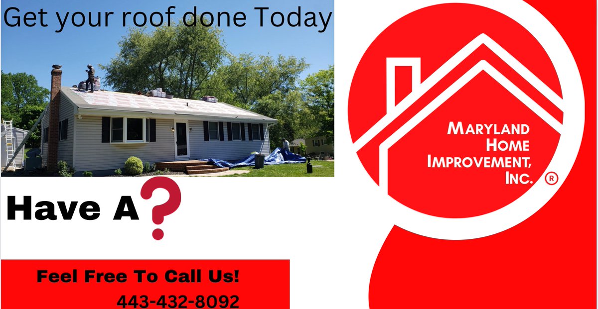 md_home_improve's tweet photo. Get Your Roof Done Today!
.
.
.
 #concrete, #roofing, #siding, #gutters, #fence, #home https://t.co/bGpLmIsDre