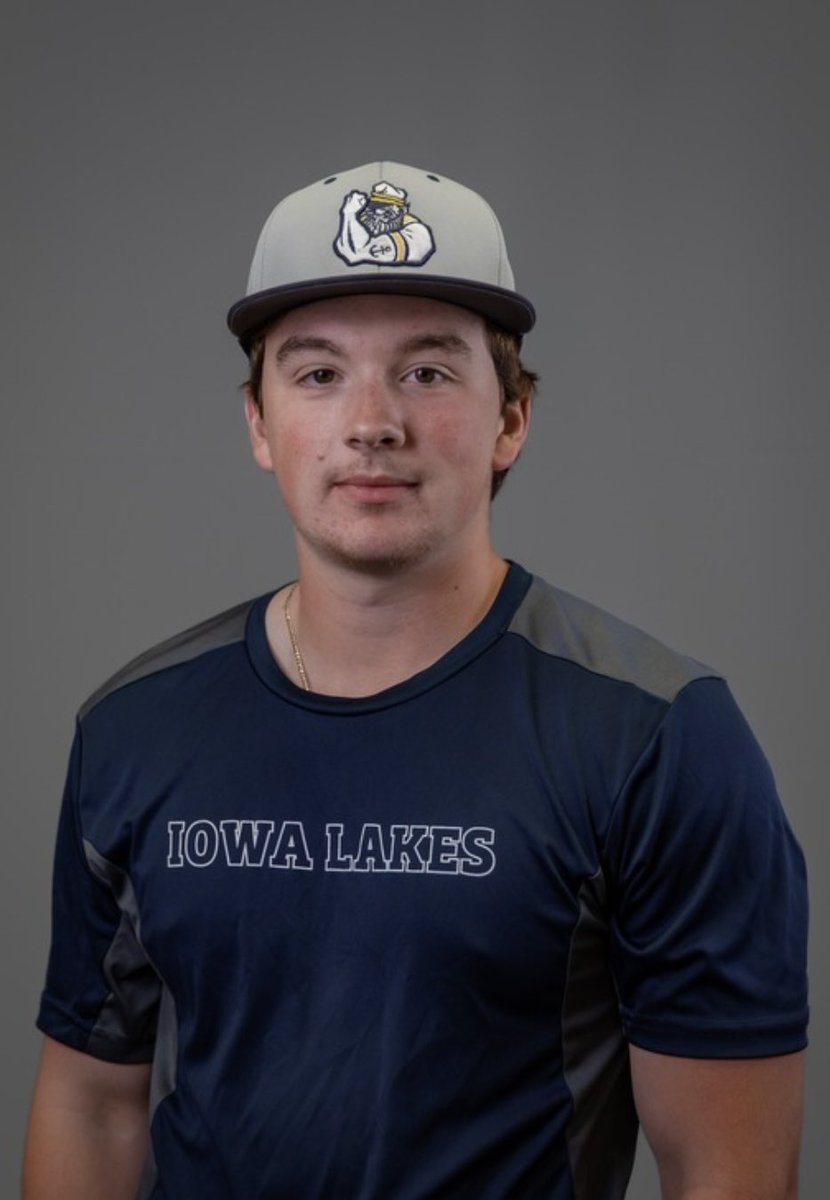 IowaLakesbball's tweet photo. ‼️10 days till first pitch of 2023, get to know sophomore catcher Isaac Rogne!
Hometown: Byron, MN
Favorite MLB team: Minnesota Twins
Favorite movie: Miracle on ice 
Favorite food: Chicken Alfredo https://t.co/IAhrqTo7ky