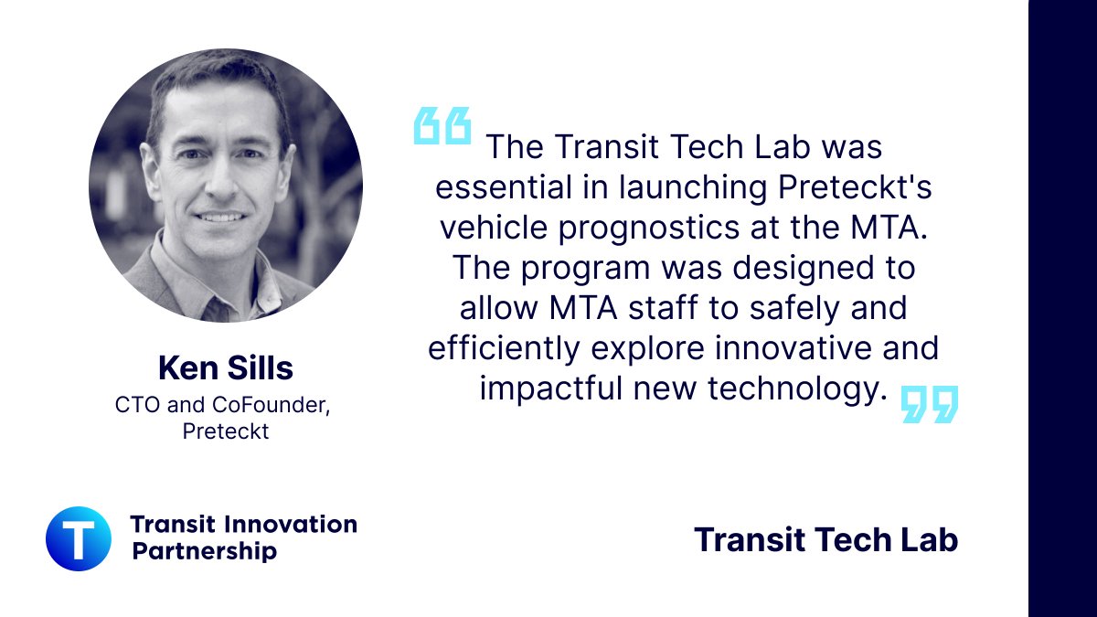 ICYMI, you can still catch our info session for interested applicants, including insights from Ken Sills, CTO and co-founder of Transit Tech Lab alumni <a href="/Preteckt/">Preteckt</a>, the <a href="/MTA/">MTA</a> and tips on applying. Applications open thru 3/2! 📺 Watch here: youtu.be/5ERE6DfvwMQ