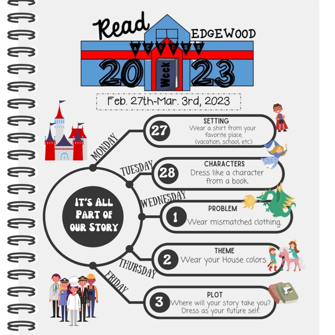 Read Across Edgewood 2023 is next week, February 27th-March 3rd! #WeareEWD #WeareHWD