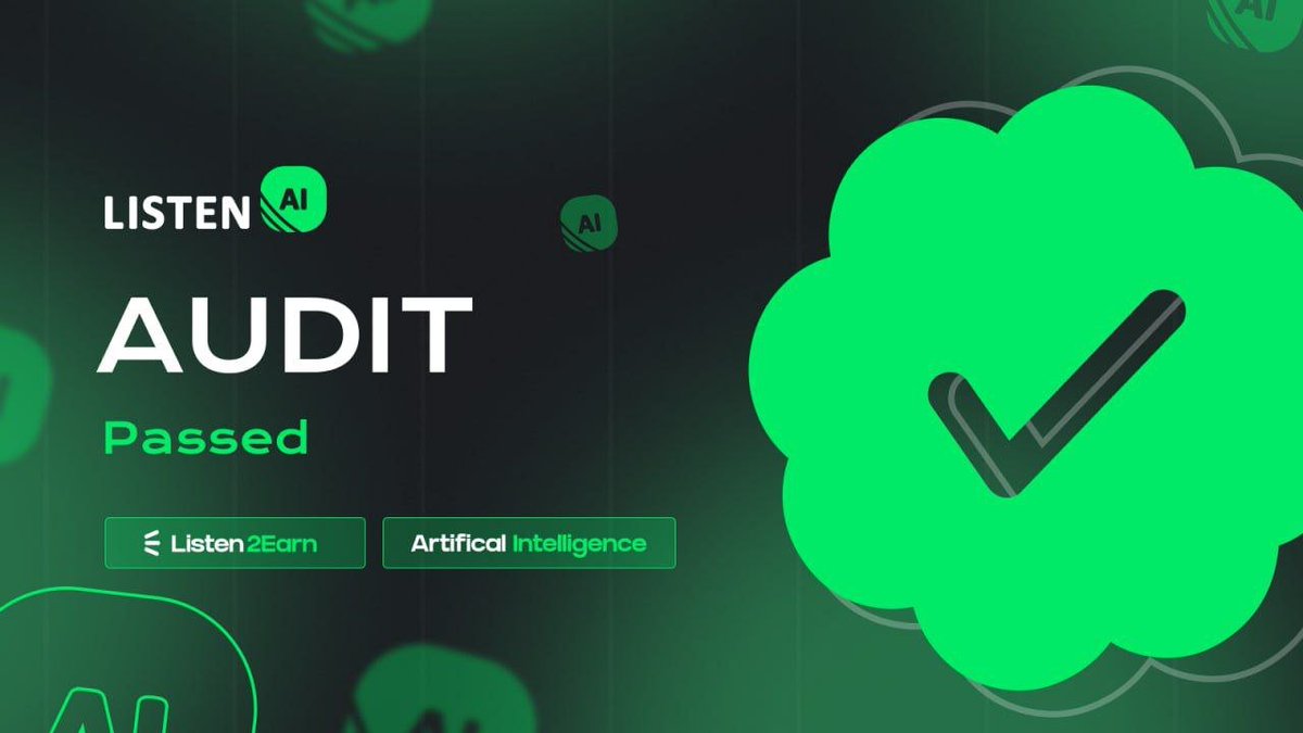 ListenAI_BSC's tweet photo. 🔶 Listen AI Smart Contract has been Audited Successfully. 

🔒 Audit Link: https://t.co/dHv1AIZ3B4 https://t.co/dSZtQ5mkZI