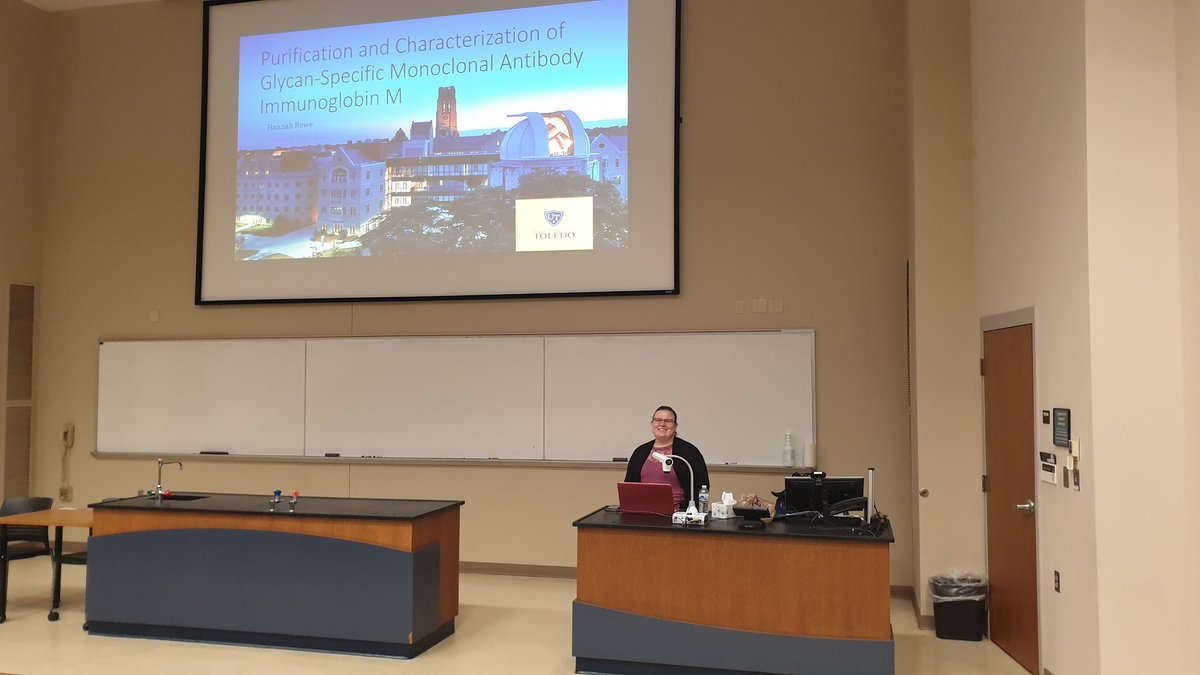 AndreanaGroup's tweet photo. Hannah Rowe, student of our lab, has successfully obtained her https://t.co/ftie5GSUNE from our lab and is presenting her public defense. Congrats Hannah ! https://t.co/PFIO2IvYbn