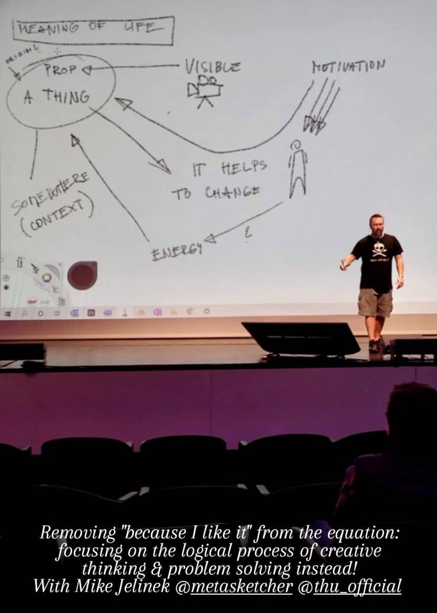 Oh, sweet memories. I am trying to remember who took this photo during my #design #ideation workshop at Trojan Horse was a Unicorn two years ago. (Thank you!) 
Well, someone asked how to design the "meaning of life". So here we go.
#metasketching #wacom #THU