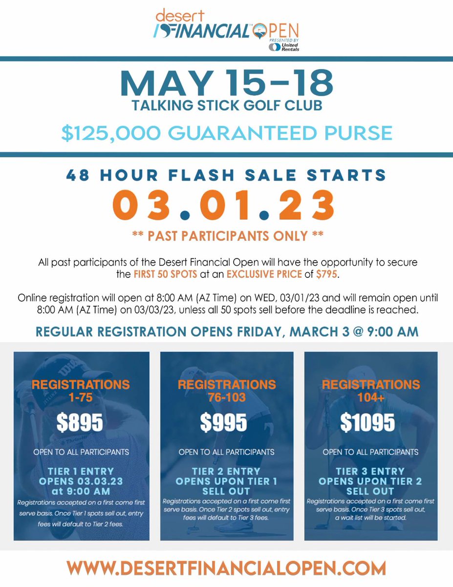 One week until registration opens for the Desert Financial Open!
conta.cc/3SBZdW9