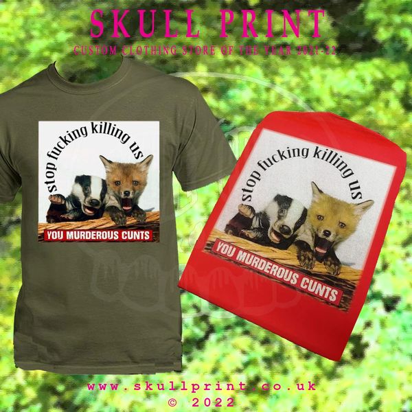 Anti-hunting Design © T-Shirt - various colours

#tshirt #tshirts #skullcat #skullprint #antihunt #illegalhunting #protectourwildlife #protectfoxes #protectbadgers #savethewildlife #fox #badger