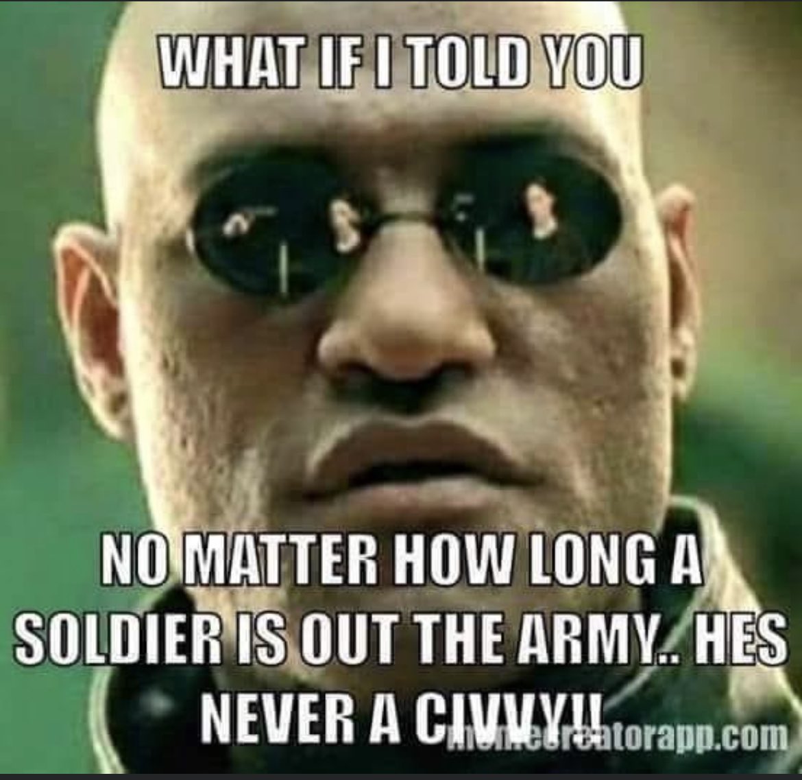 The military trained you, but they never untrained you! 👍🏻😉😁😁