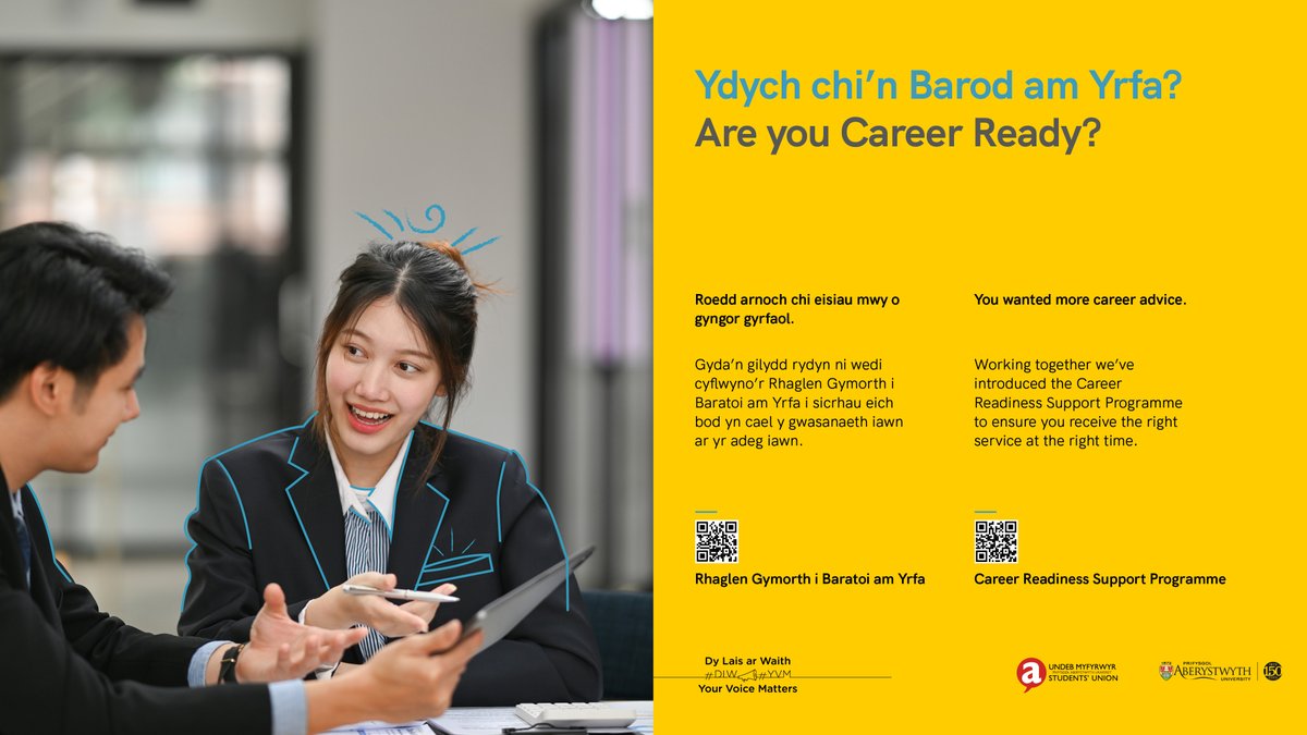 Ydych chi’n Barod am Yrfa? 👨‍🎓🚀❓
#DLW
---
Are you Career Ready? 👨‍🎓🚀❓
#YVM