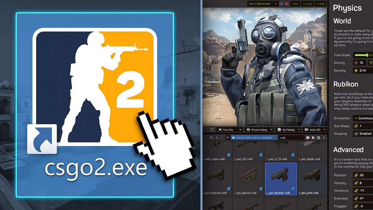 gabefollower's tweet photo. Here's a full story of how I ported CS:GO to Source 2 myself, and why Valve even asked us to stop the development 💀

Watch it here: https://t.co/iIfFHwBzqC https://t.co/q0kiLcezFp