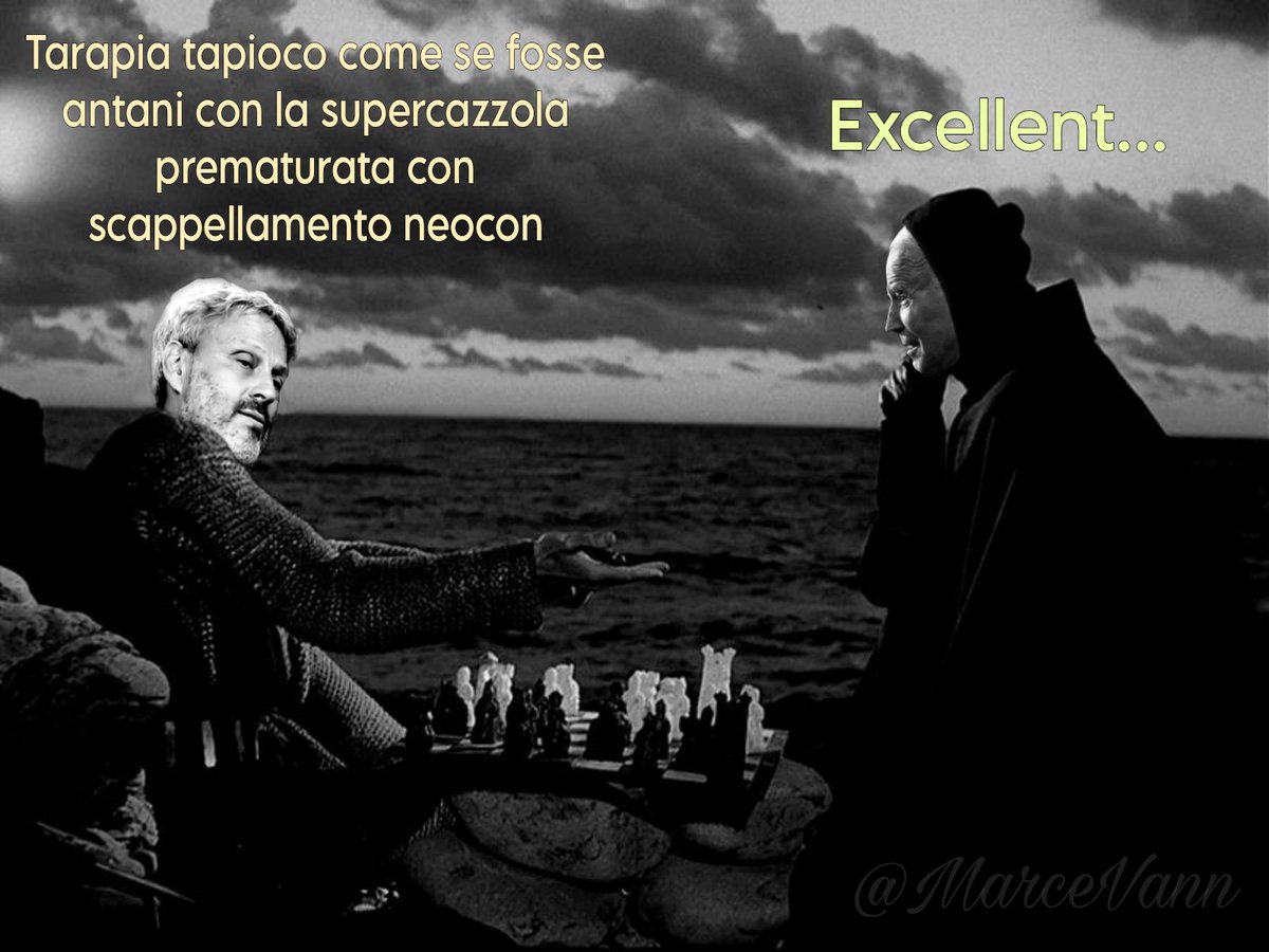 MarceVann's tweet image. &quot;La partita a #scazzi&quot; 🙈🙈🙈

#TheSeventhSeal #LeComParsate #Biden #ConteParsetti #Supercazzola #ConScappellamentoNeocon
