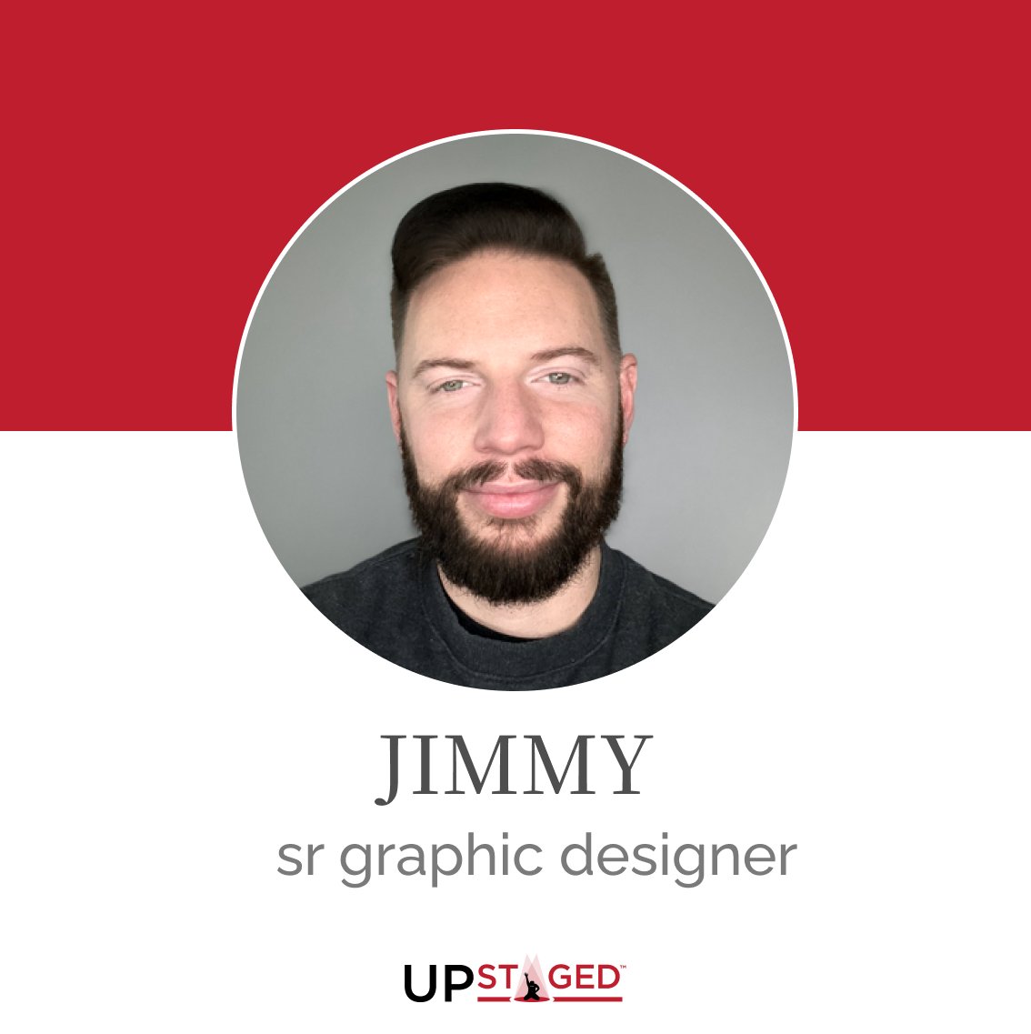 UpStagedNCPA's tweet image. ✨ Welcome To The Team ✨ Meet our new team member Jimmy Barker: Sr Graphic Designer

#networking #newhire #srgraphicdesigner #welcome #welcometotheteam