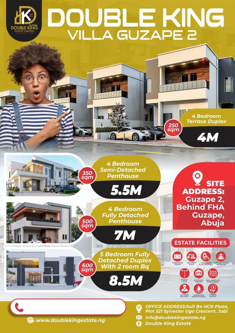 edehdaniel74's tweet photo. @FIRSNigeria @lirsgovng Own a land in the heart of Abuja, DOUBLE KING VILLA GUZAPE 2, just 7 minutes drive from COZA church Guzape Abuja, just behind FHA ( federal housing) Guzape.

To learn more about the estate land, call or WhatsApp: 09139288808 https://t.co/hTjkxZsq8F