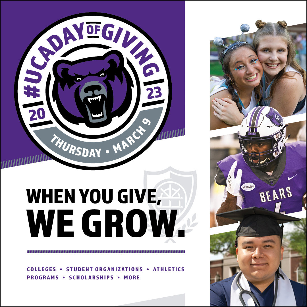 UCA_EXSS's tweet photo. It’s time to give! We’re challenging YOU to participate in #UCADayofGiving and pick the Alexis Faupel Scholarship Fund. Day of Giving may only last 24 hours, but the impact it can make on a UCA student can last a lifetime. Get ready to give on March 9 at https://t.co/gxxRhogAEn. https://t.co/3nyrjO89Lm