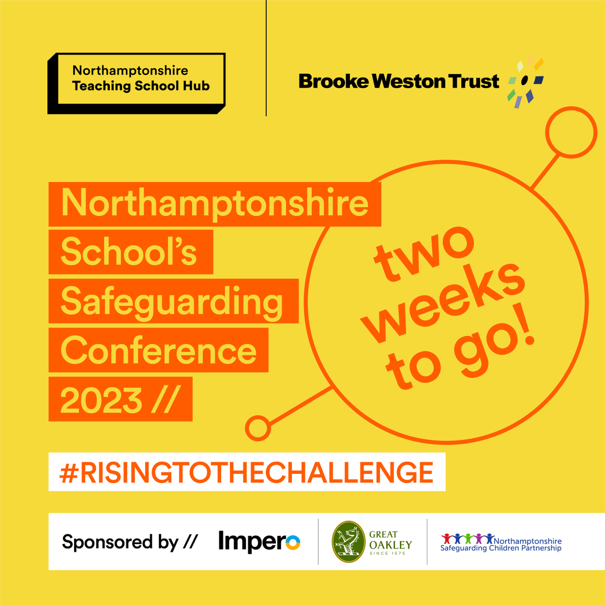 Northants_TSHub's tweet photo. Less than two weeks and counting before @BWTrust &amp; @Northants_TSHub Northamptonshire School's Safeguarding Conference #RISINGTOTHECHALLENGE.

School leaders and DSLs are invited to join this FREE event.

With just a final few places remaining, book here 👉 https://t.co/0uvjQny4uV https://t.co/OLMCtmknJ9